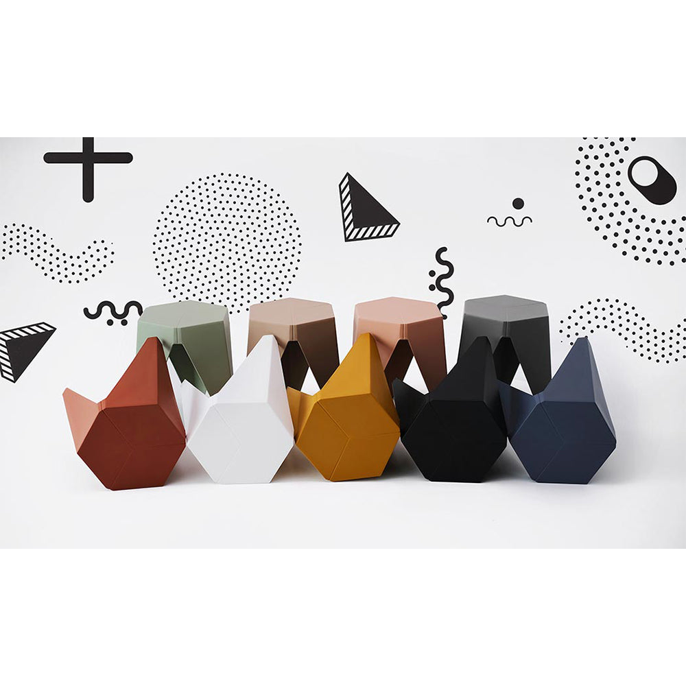 Artiss 2x Bar Stools Puzzle Plastic Foot Stool Red-Furniture > Bar Stools & Chairs-PEROZ Accessories