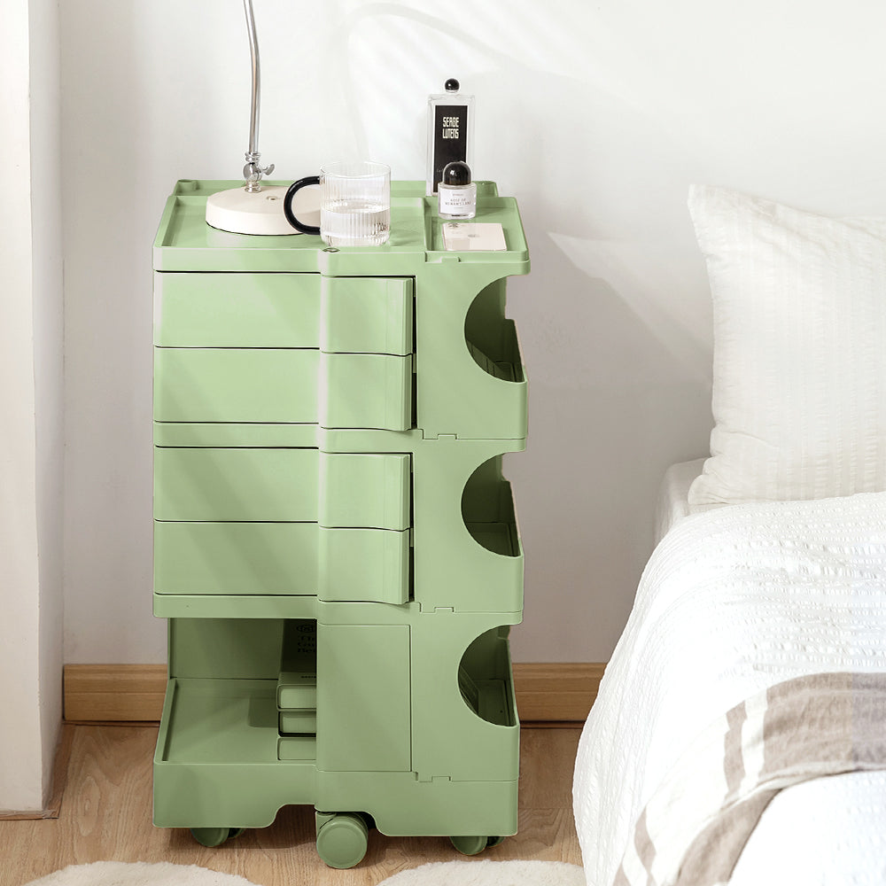 ArtissIn Storage Trolley Bedside Table 5 Tier Cart Boby Replica Green-Bedside Tables-PEROZ Accessories