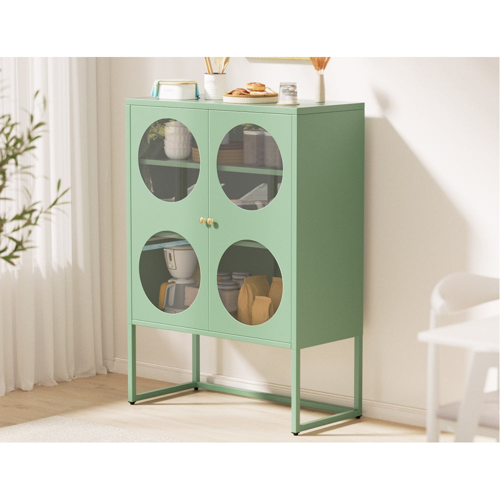 ArtissIn Buffet Sideboard Metal Cabinet - ELLA Green-Furniture > Living Room-PEROZ Accessories
