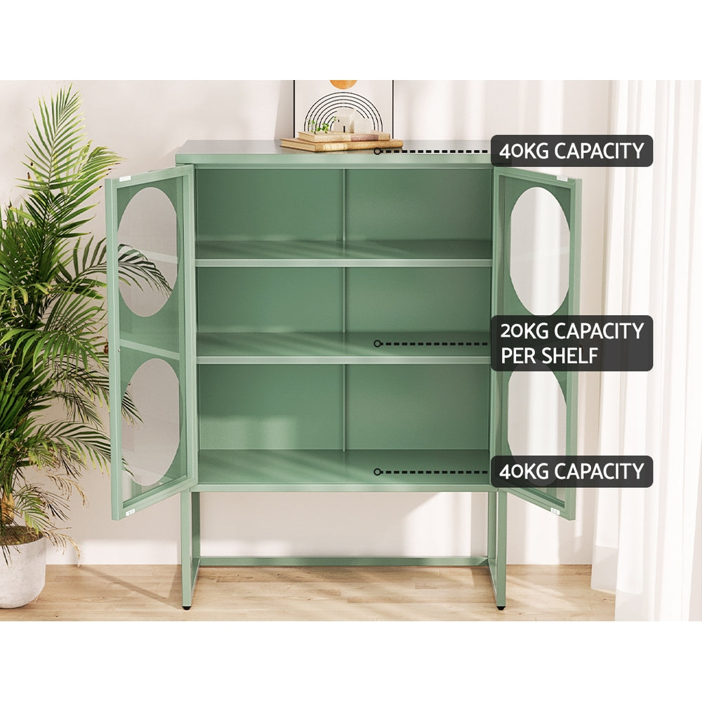 ArtissIn Buffet Sideboard Metal Cabinet - ELLA Green-Furniture > Living Room-PEROZ Accessories