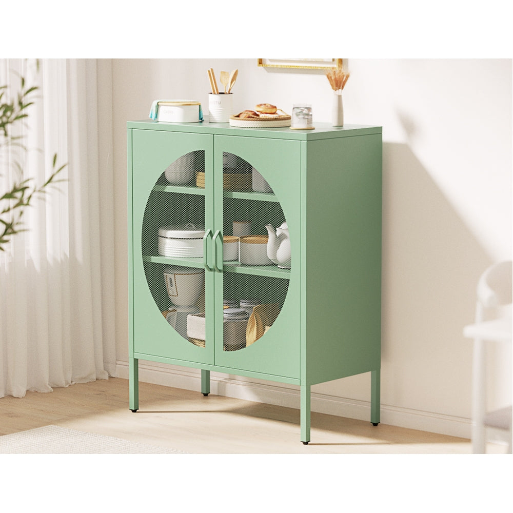 Artiss Buffet Sideboard Metal Cabinet - ELSA Green-Furniture > Dining > Buffets & Sideboards-PEROZ Accessories