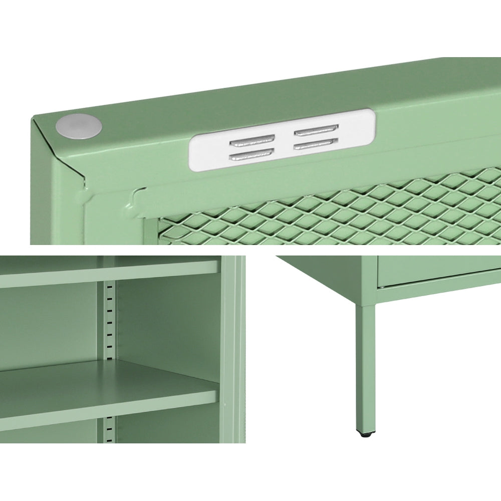 Artiss Buffet Sideboard Metal Cabinet - ELSA Green-Furniture > Dining > Buffets & Sideboards-PEROZ Accessories