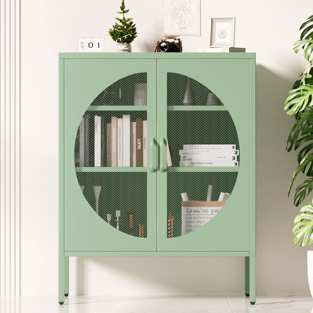 Artiss Buffet Sideboard Metal Cabinet - ELSA Green-Furniture > Dining > Buffets & Sideboards-PEROZ Accessories