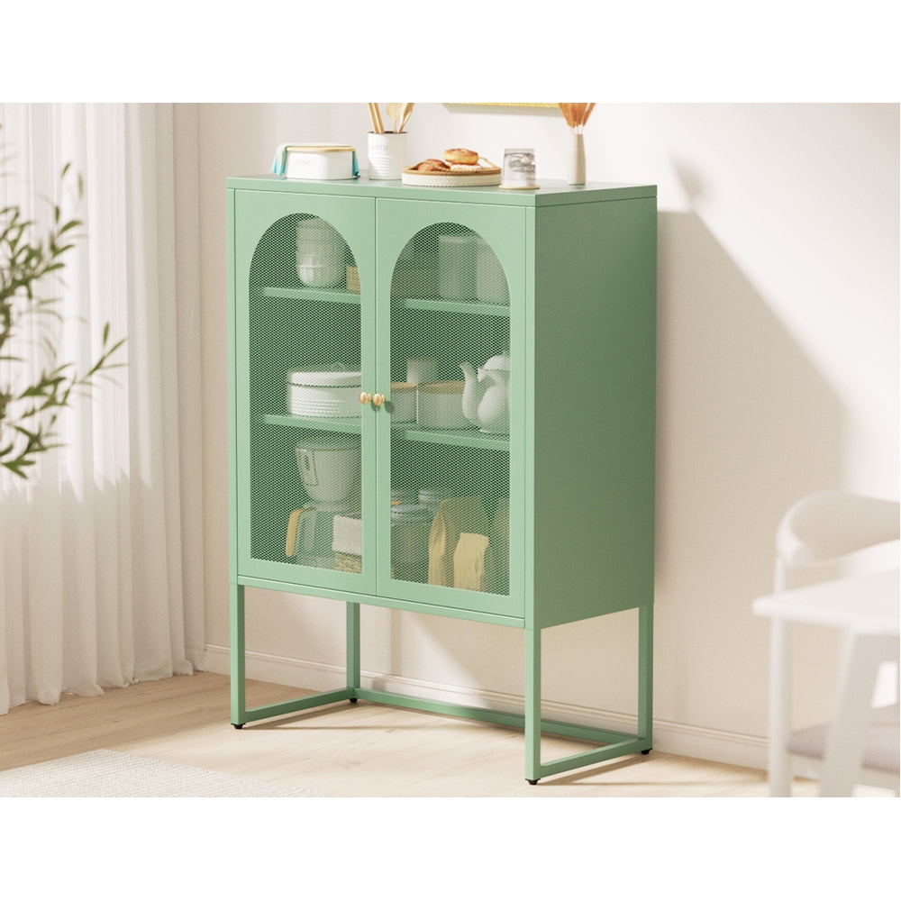 ArtissIn Buffet Sideboard Metal Cabinet - ELMA Green-Furniture > Living Room-PEROZ Accessories