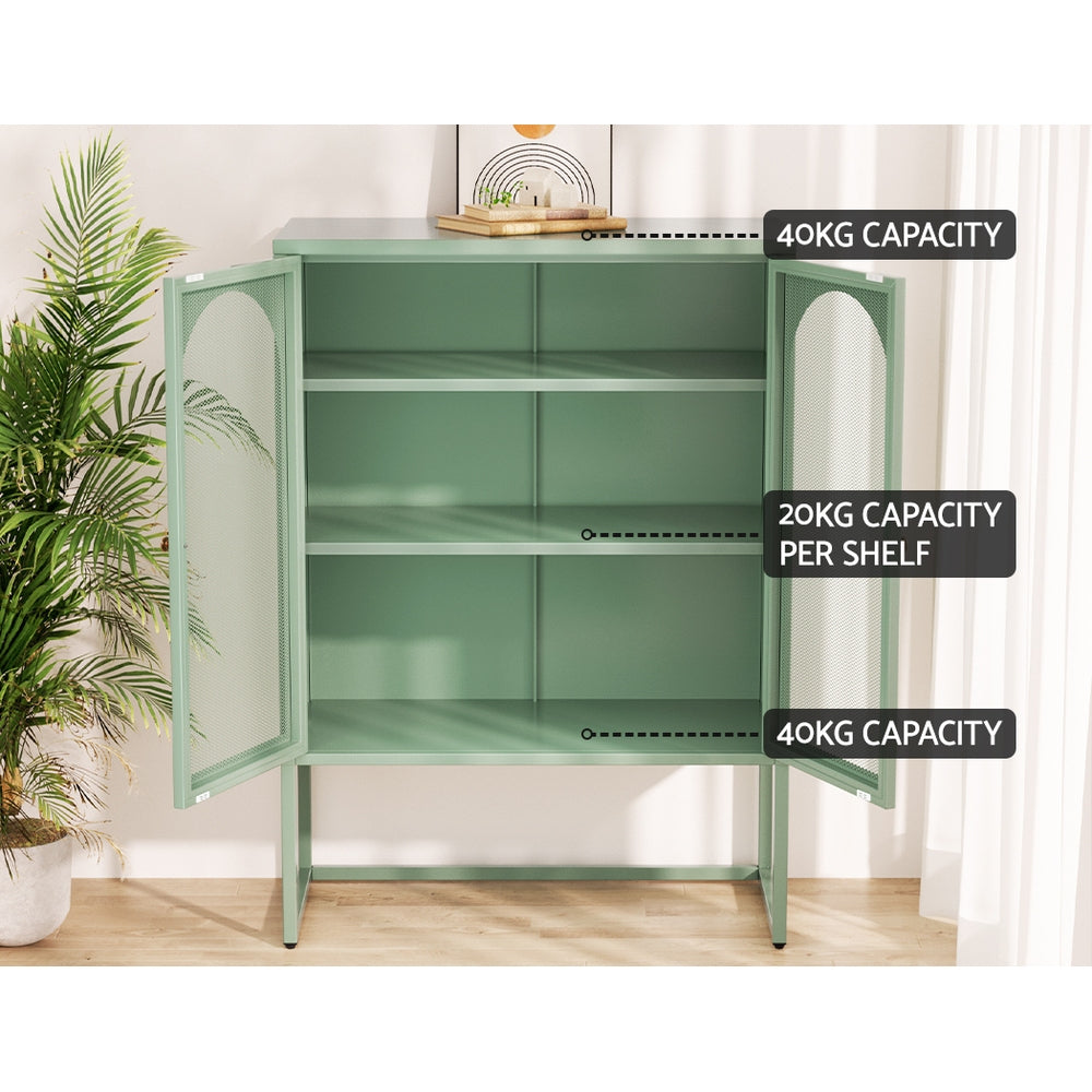 ArtissIn Buffet Sideboard Metal Cabinet - ELMA Green-Furniture > Living Room-PEROZ Accessories