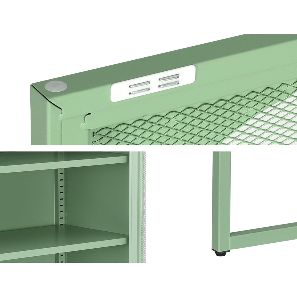 ArtissIn Buffet Sideboard Metal Cabinet - ELMA Green-Furniture > Living Room-PEROZ Accessories