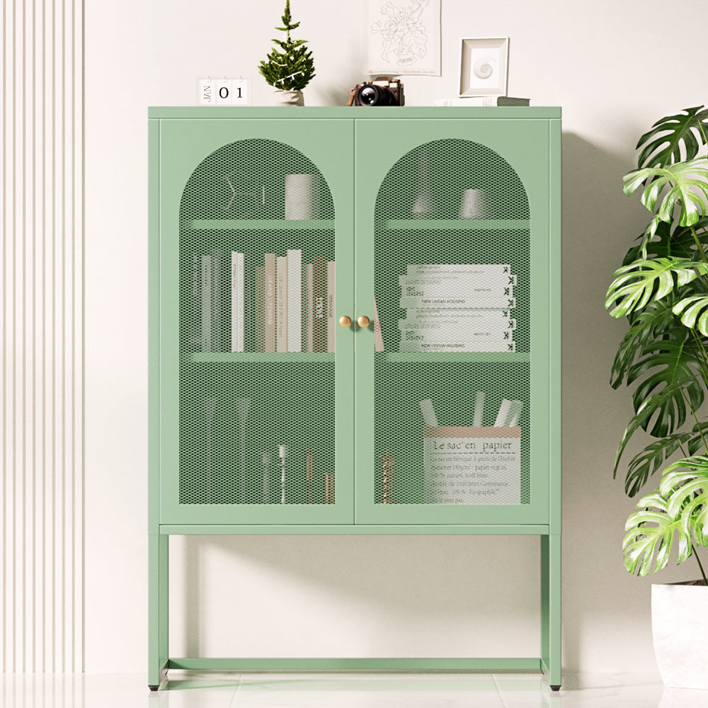 ArtissIn Buffet Sideboard Metal Cabinet - ELMA Green-Furniture > Living Room-PEROZ Accessories