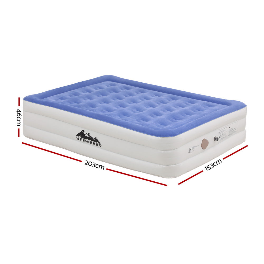 Weisshorn Air Mattress Queen Inflatable Bed 46cm Air bed Cube-Outdoor Recreation > Camping > Inflatable Mattresses-PEROZ Accessories