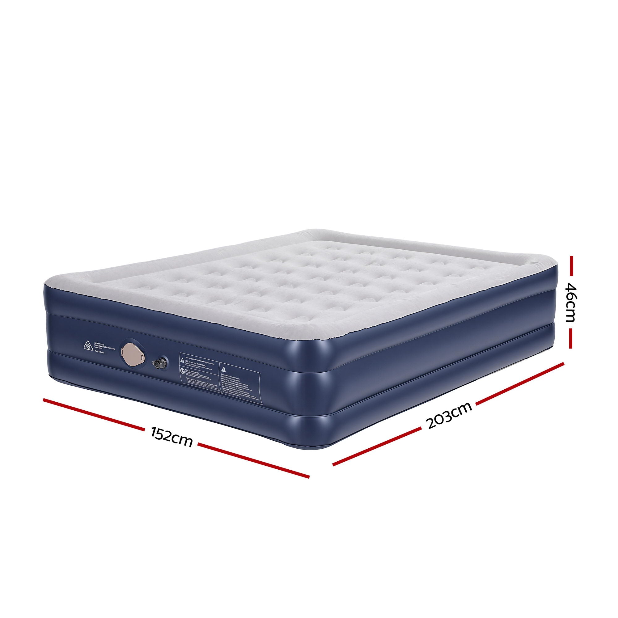 Weisshorn Air Mattress Queen Inflatable Bed 46cm Air bed Cube-Outdoor Recreation > Camping > Inflatable Mattresses-PEROZ Accessories
