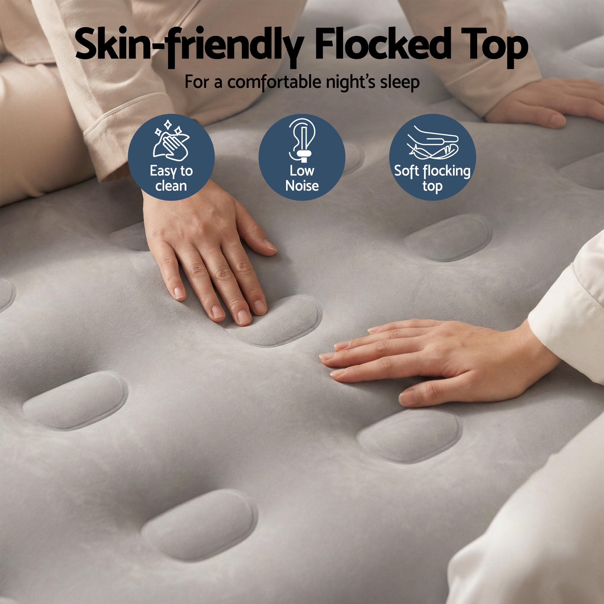 Weisshorn Air Mattress Queen Inflatable Bed 46cm Air bed Cube-Outdoor Recreation > Camping > Inflatable Mattresses-PEROZ Accessories