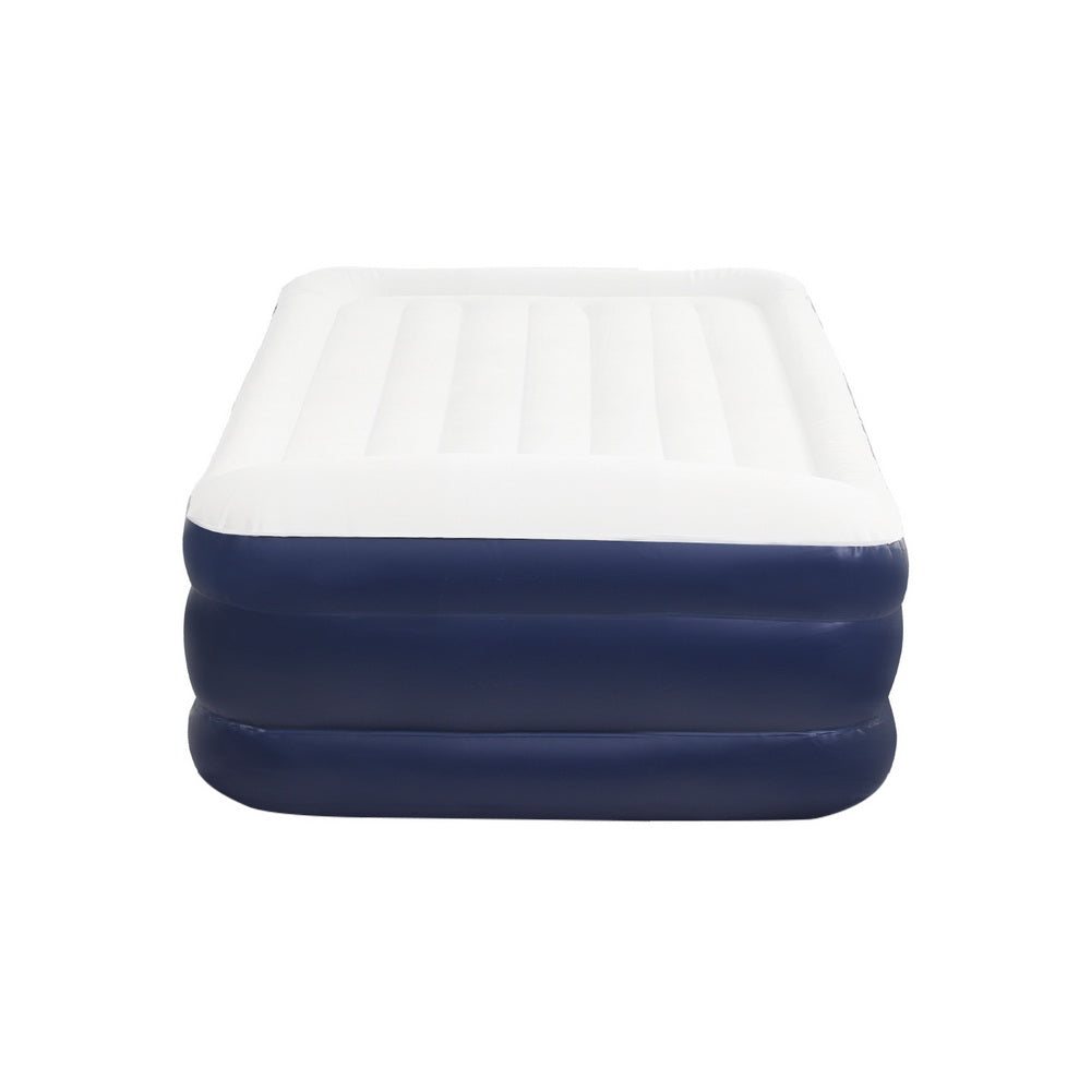 Weisshorn Air Mattress Single Inflatable Bed 46cm Air bed Grey-Outdoor Recreation > Camping > Inflatable Mattresses-PEROZ Accessories