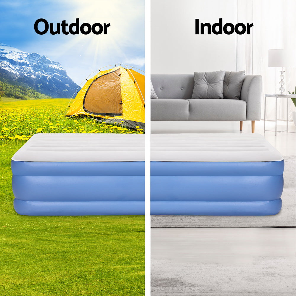 Weisshorn Air Mattress Queen Inflatable Bed 46cm Air bed-Outdoor Recreation > Camping > Inflatable Mattresses-PEROZ Accessories