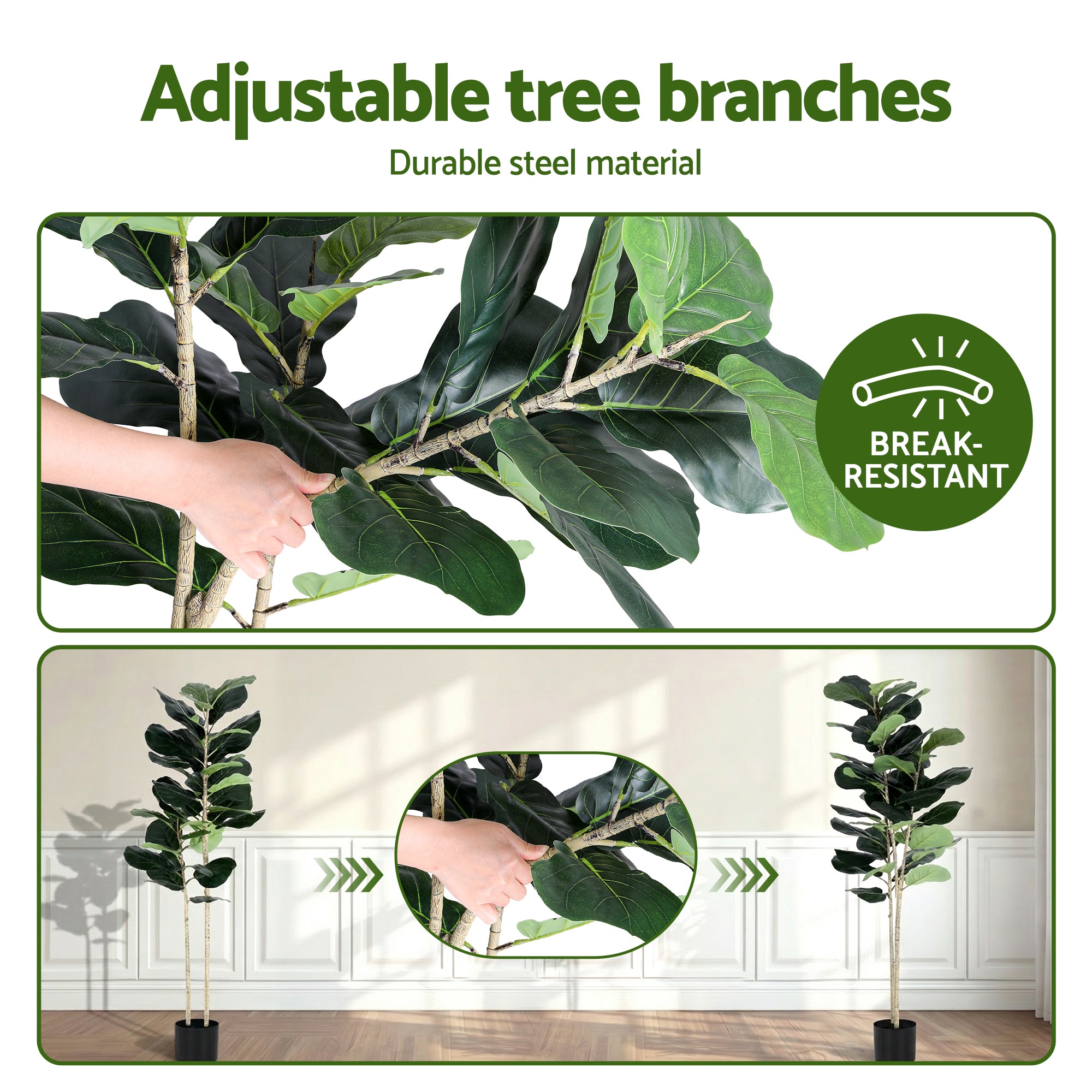 Artiss 150cm Artificial Fiddle Tree Faux Trees Indoor Decor Artificial Plants Lifelike Plant 1.5M-Home & Garden > Artificial Plants > Artificial Trees-PEROZ Accessories
