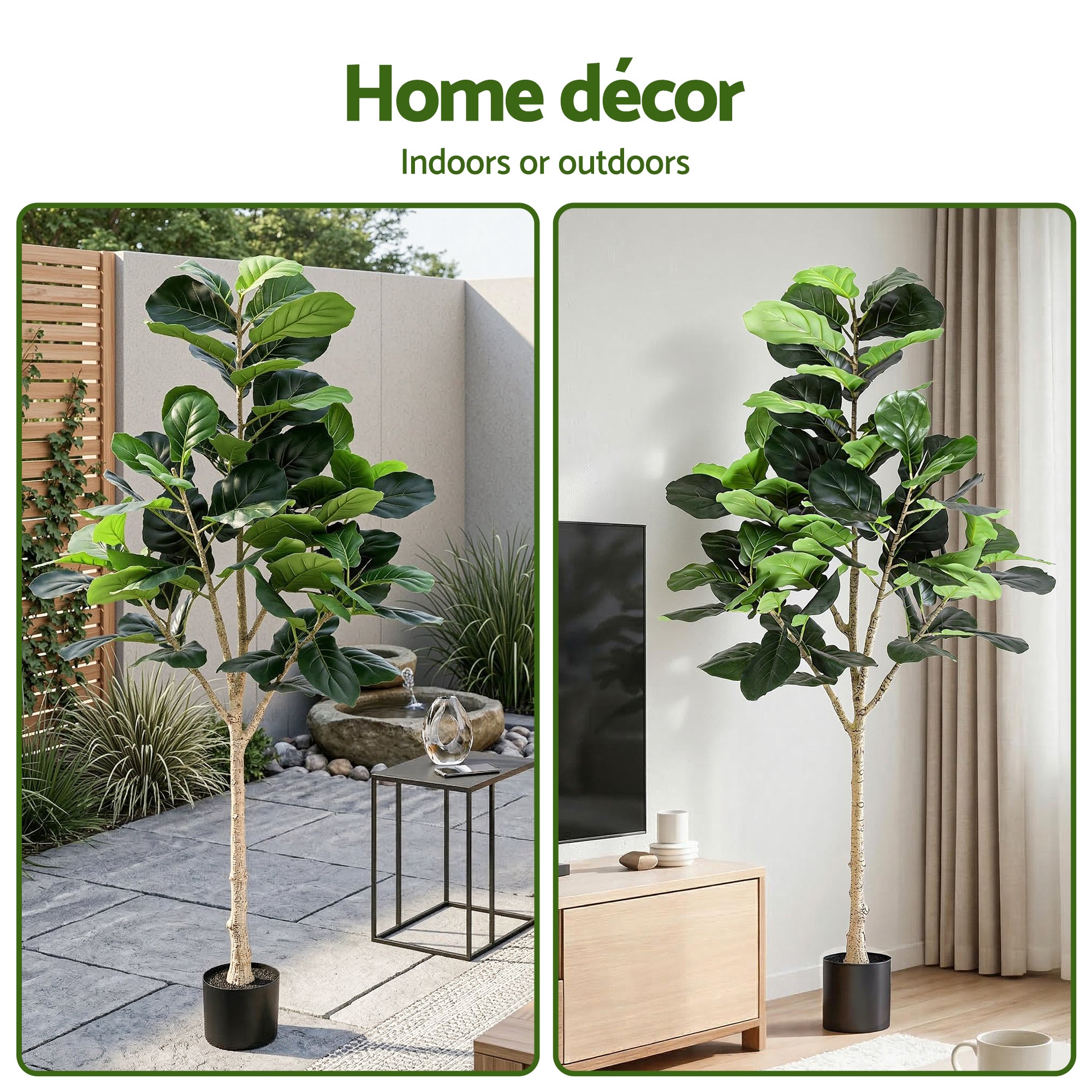 Artiss 180cm Artificial Fiddle Tree Faux Trees Indoor Decor Artificial Plants Lifelike Plant 1.8M-Home & Garden > Artificial Plants > Artificial Trees-PEROZ Accessories