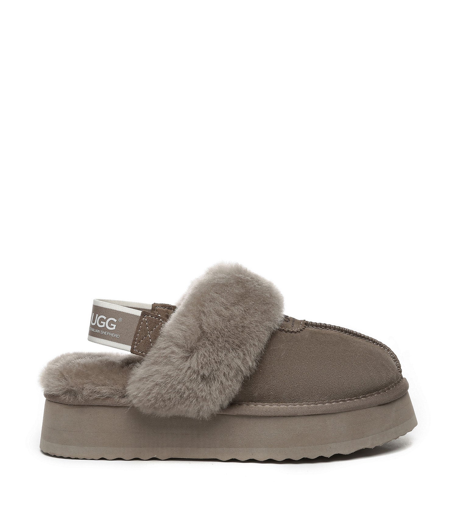 Australian Shepherd UGG Waffle Platform Slingback Slippers - AS2048-Slingback Slippers-PEROZ Accessories