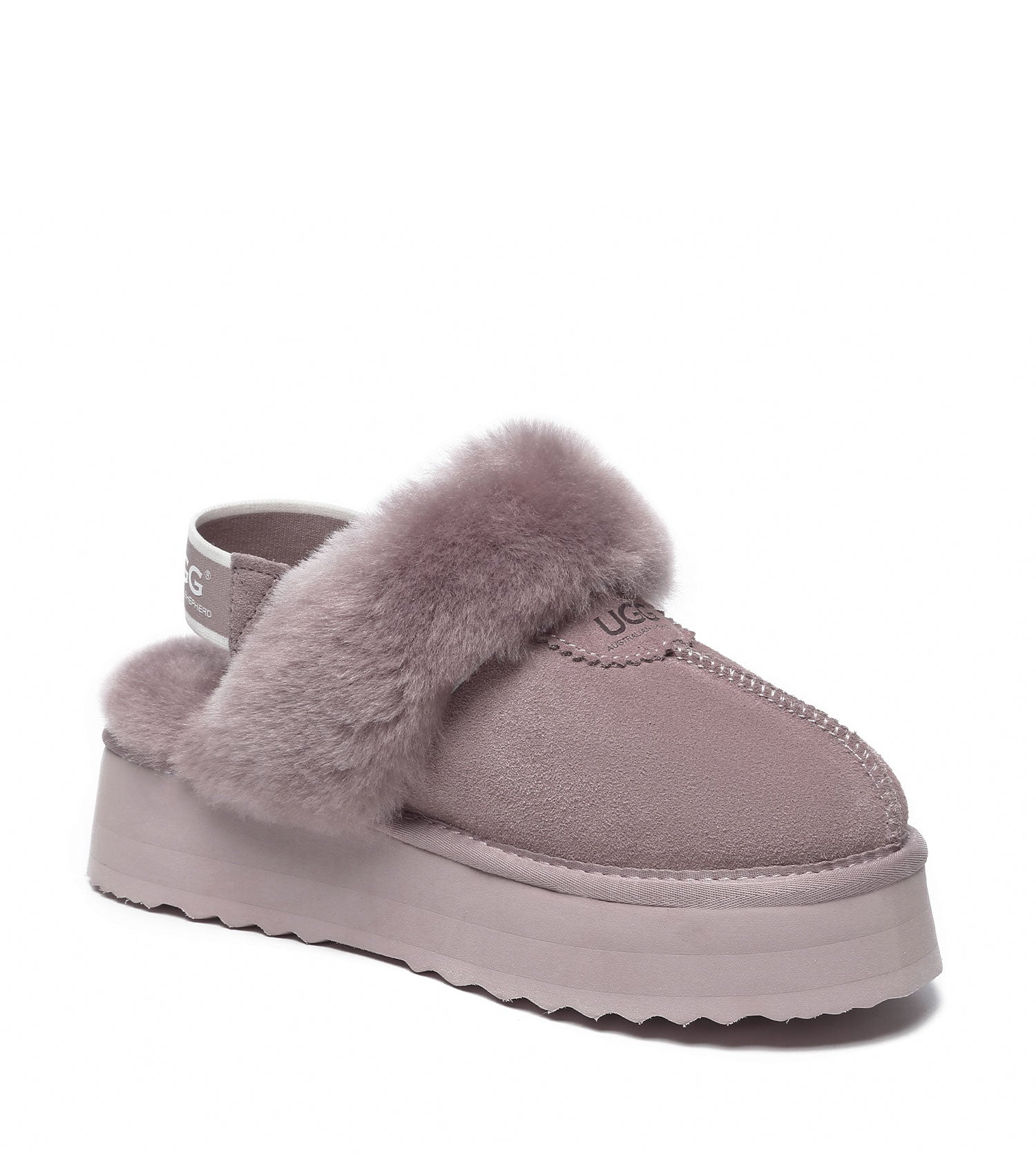 Australian Shepherd UGG Waffle Platform Slingback Slippers - AS2048-Slingback Slippers-PEROZ Accessories