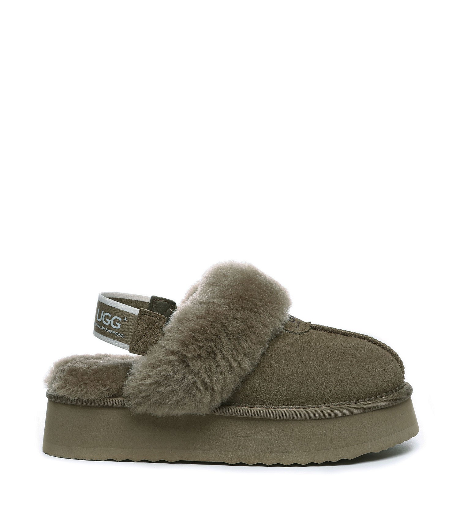 Australian Shepherd UGG Waffle Platform Slingback Slippers - AS2048-Slingback Slippers-PEROZ Accessories