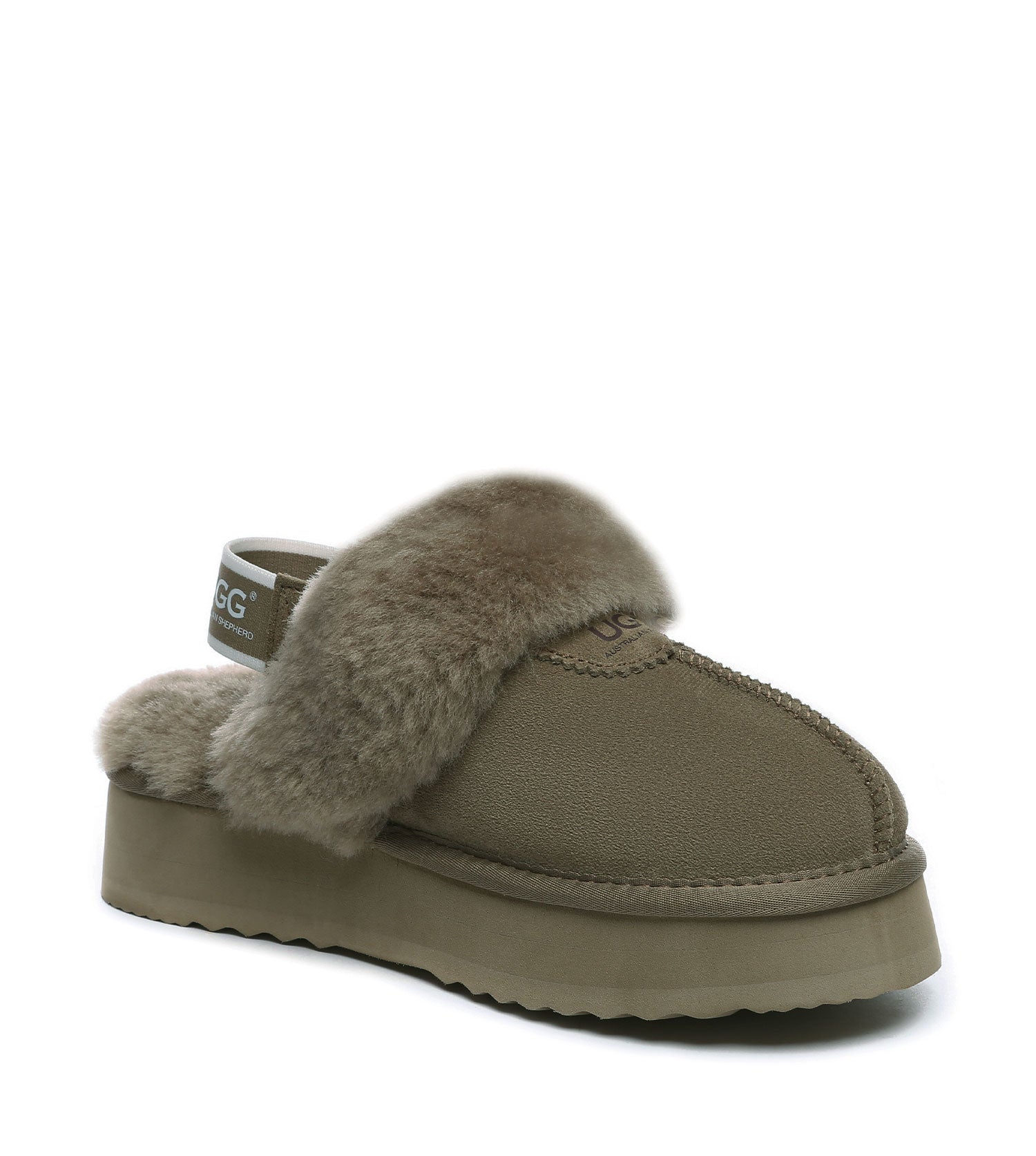 Australian Shepherd UGG Waffle Platform Slingback Slippers - AS2048-Slingback Slippers-PEROZ Accessories