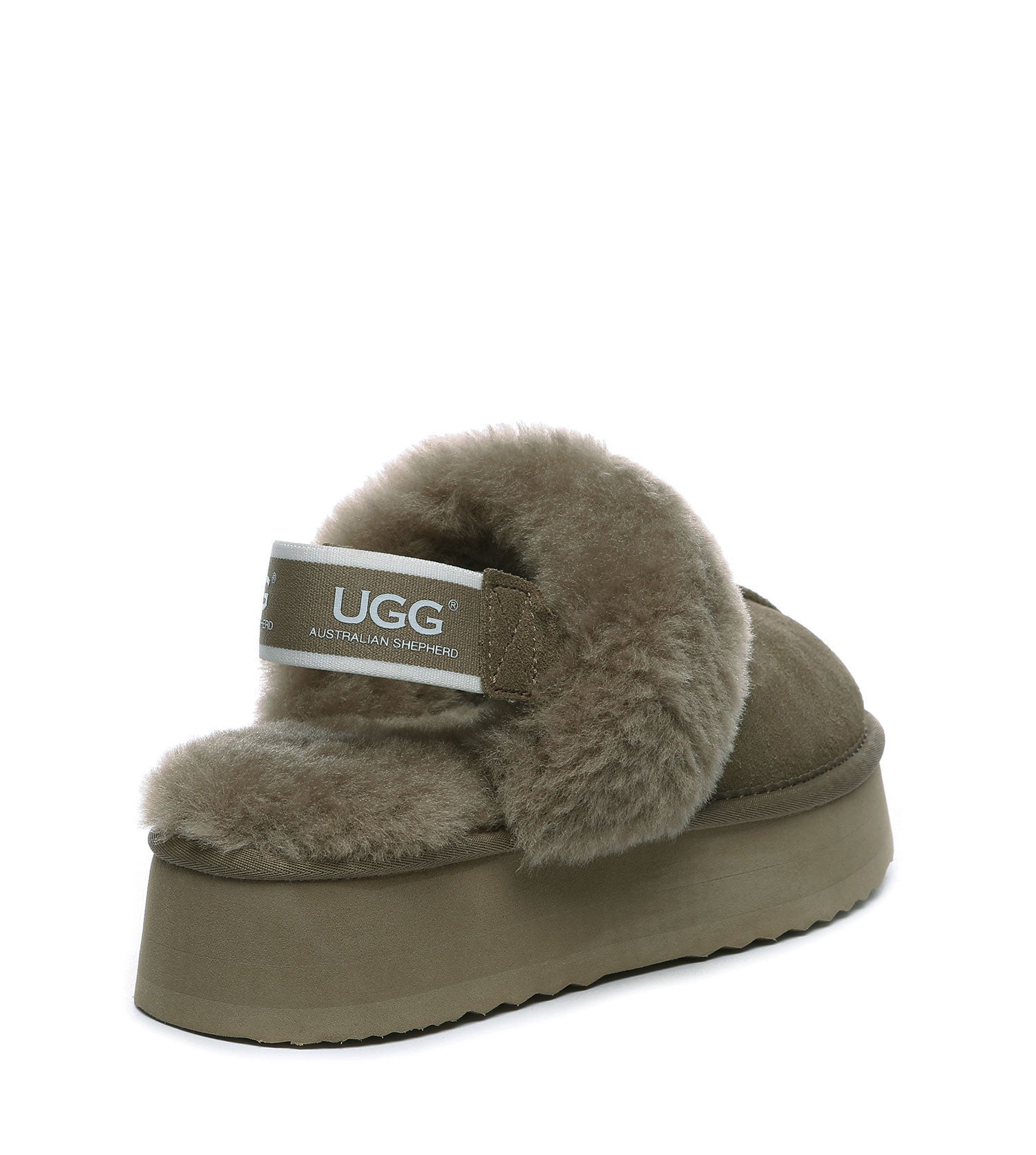 Australian Shepherd UGG Waffle Platform Slingback Slippers - AS2048-Slingback Slippers-PEROZ Accessories
