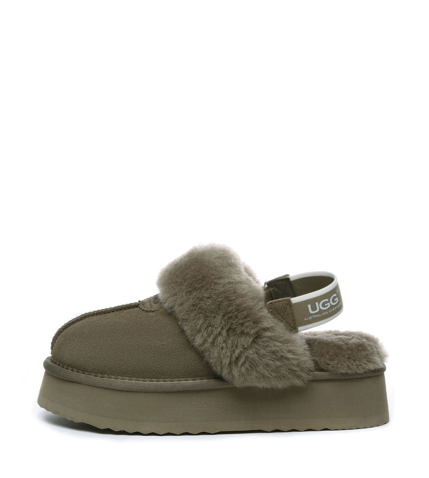 Australian Shepherd UGG Waffle Platform Slingback Slippers - AS2048-Slingback Slippers-PEROZ Accessories
