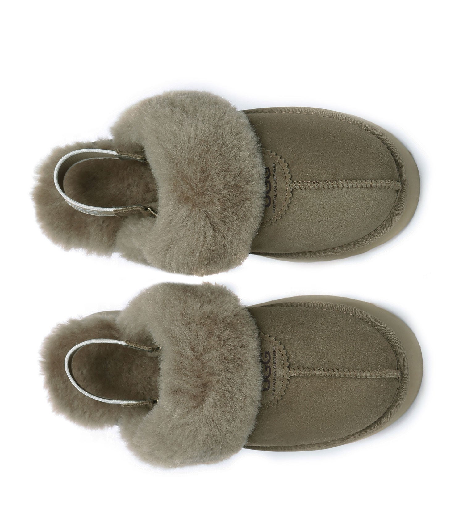 Australian Shepherd UGG Waffle Platform Slingback Slippers - AS2048-Slingback Slippers-PEROZ Accessories