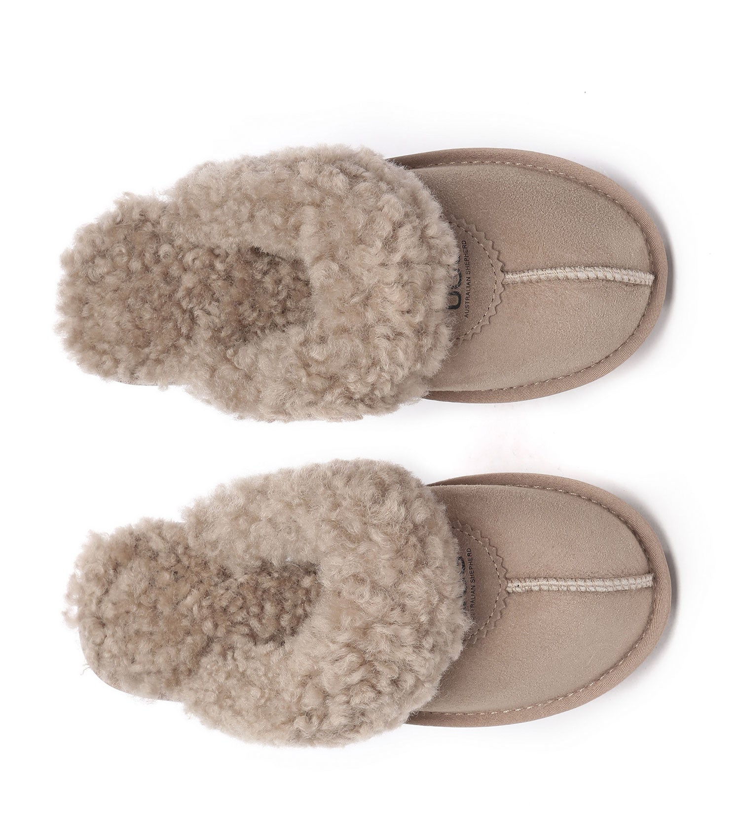 Australian Shepherd UGG Waffle Curly Slippers - AS2064-Slippers-PEROZ Accessories