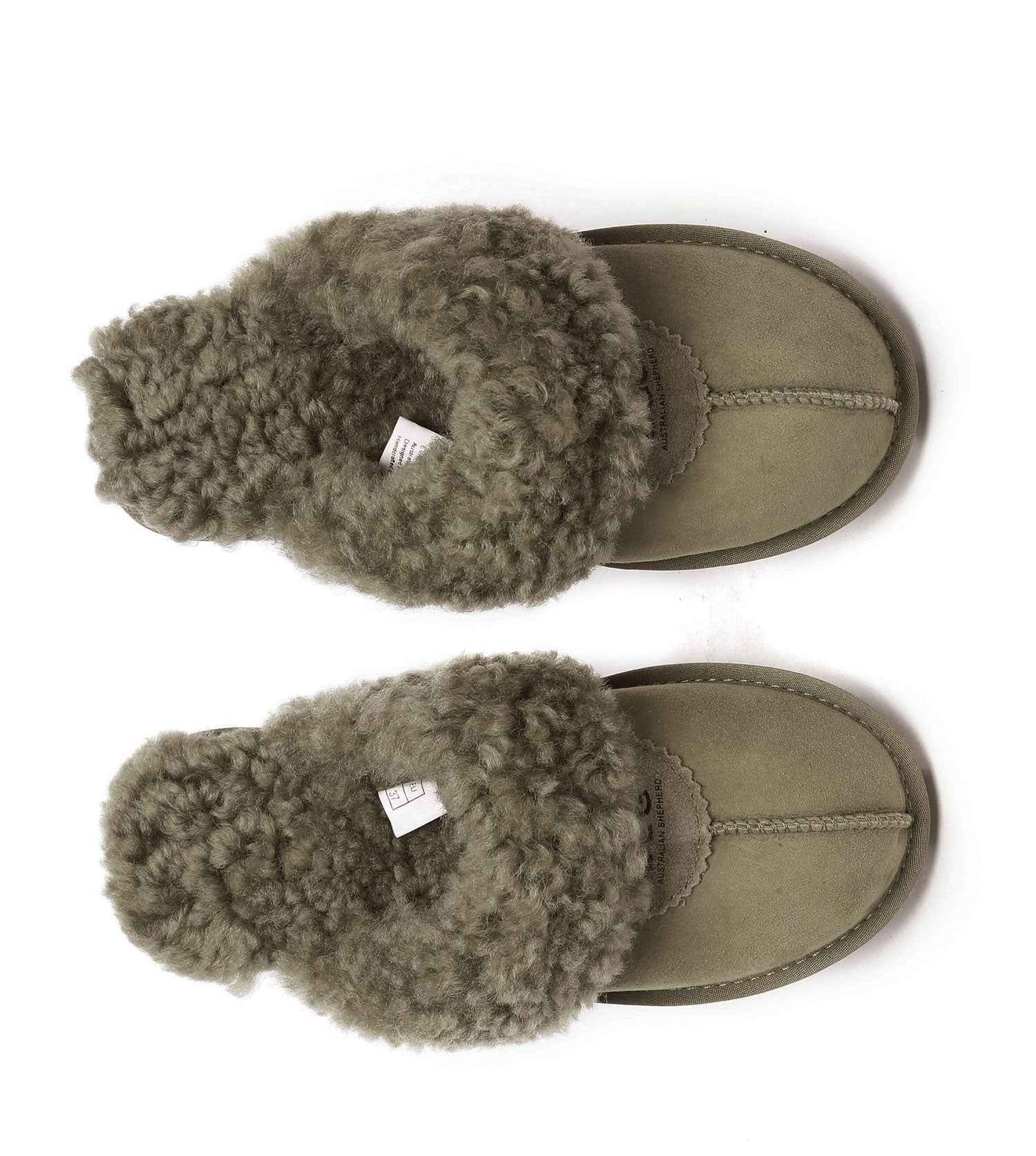 Australian Shepherd UGG Waffle Curly Slippers - AS2064-Slippers-PEROZ Accessories