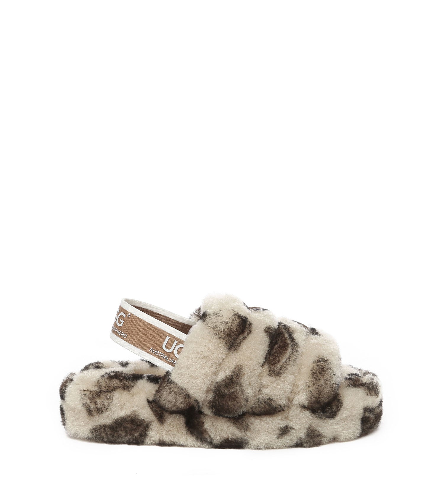 Australian Shepherd UGG Kids Puffy Leopard Slippers - AS2066K-Slippers-PEROZ Accessories