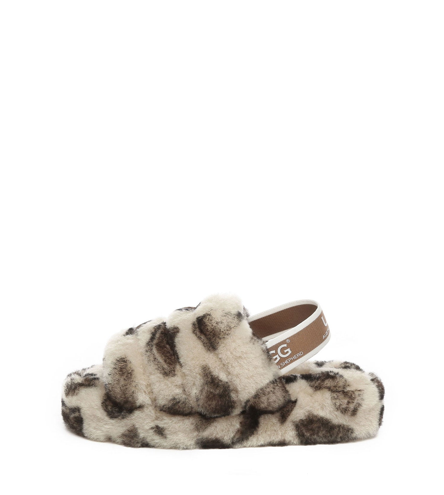 Australian Shepherd UGG Kids Puffy Leopard Slippers - AS2066K-Slippers-PEROZ Accessories