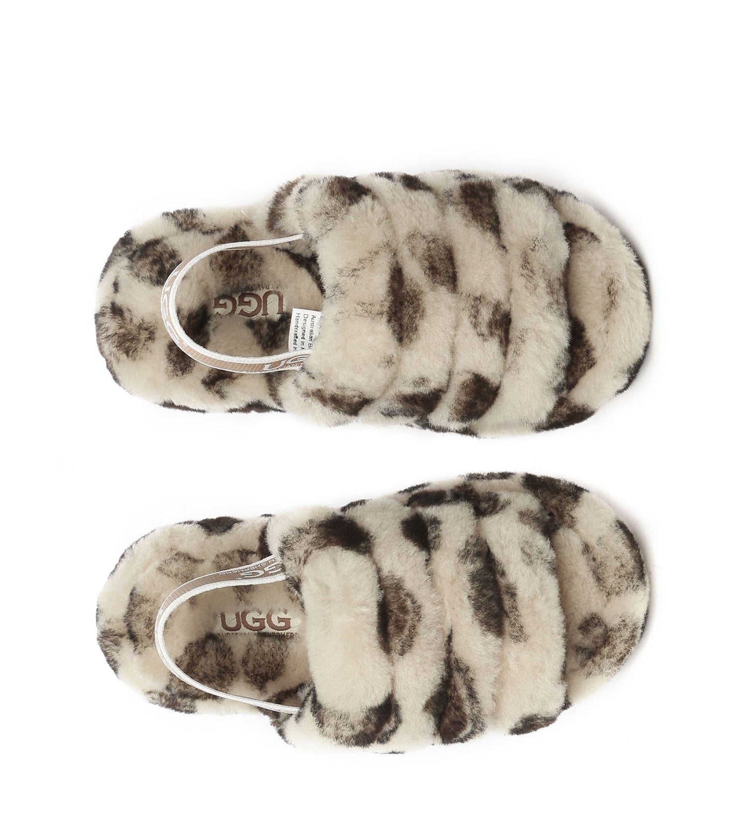 Australian Shepherd UGG Kids Puffy Leopard Slippers - AS2066K-Slippers-PEROZ Accessories