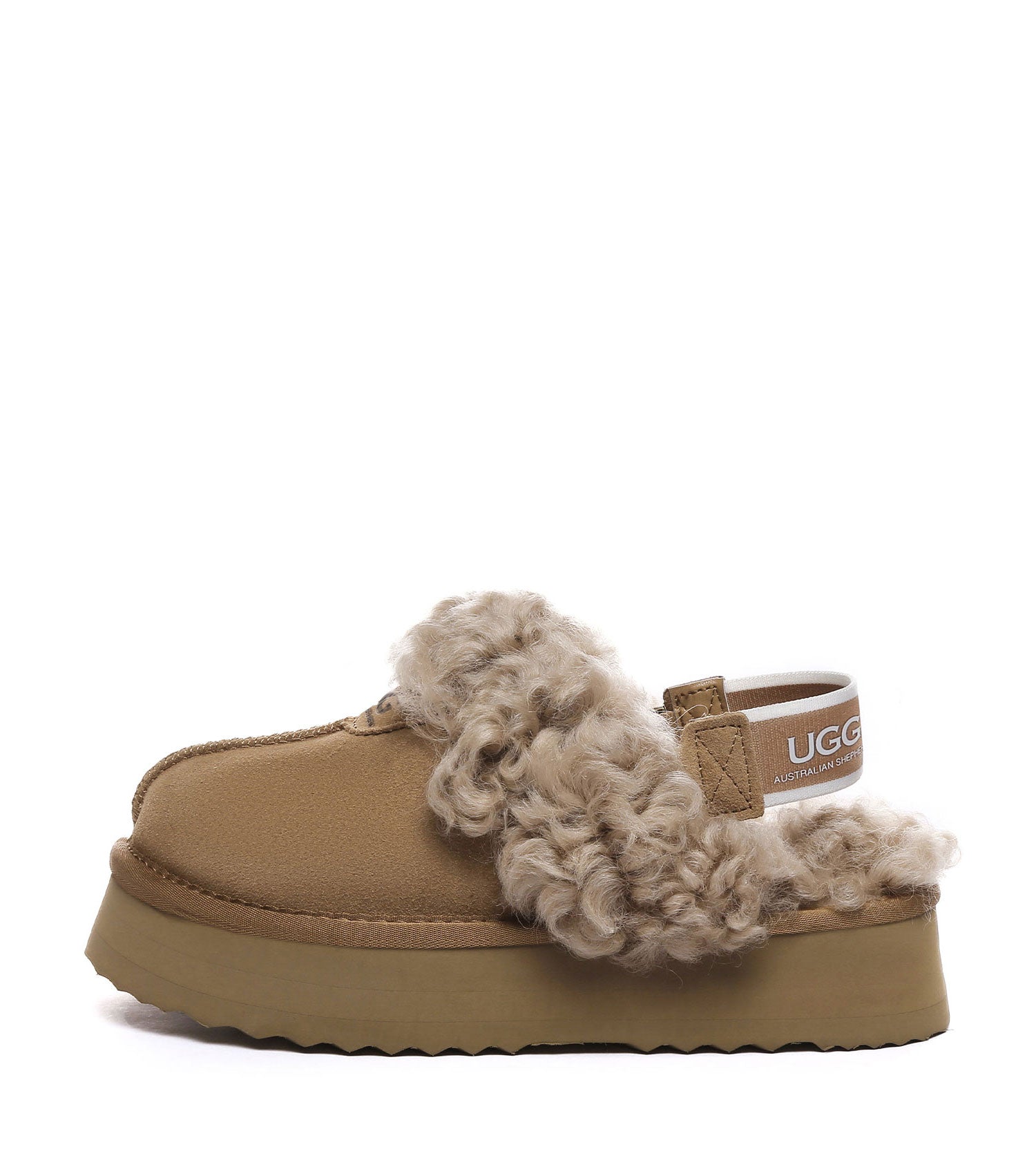 Australian Shepherd UGG Waffle Curly Platform Slippers - AS2074-Slippers-PEROZ Accessories
