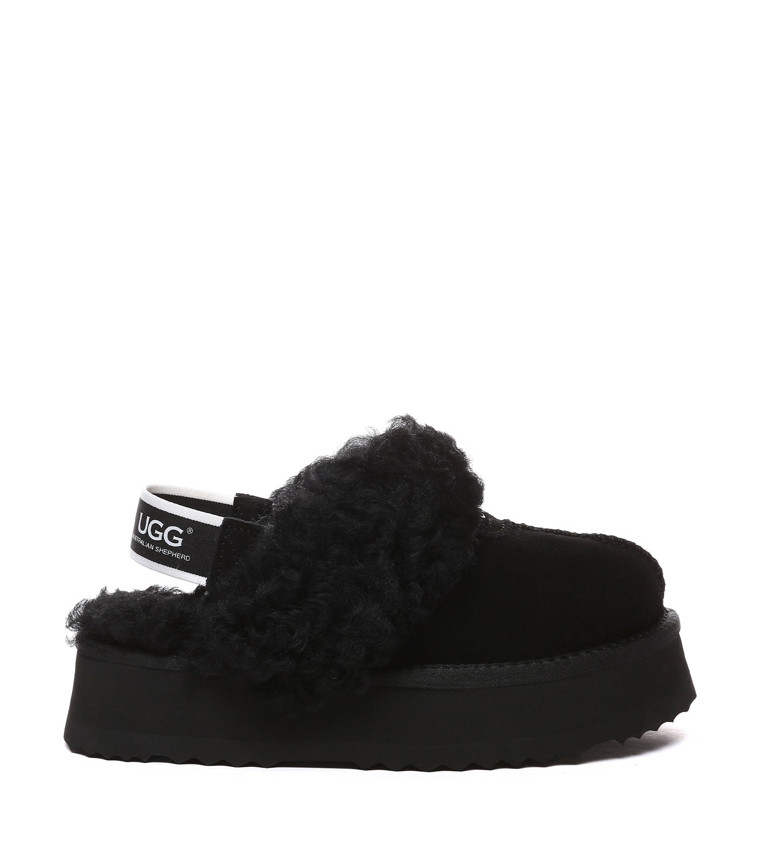 Australian Shepherd UGG Waffle Curly Platform Slippers - AS2074-Slippers-PEROZ Accessories