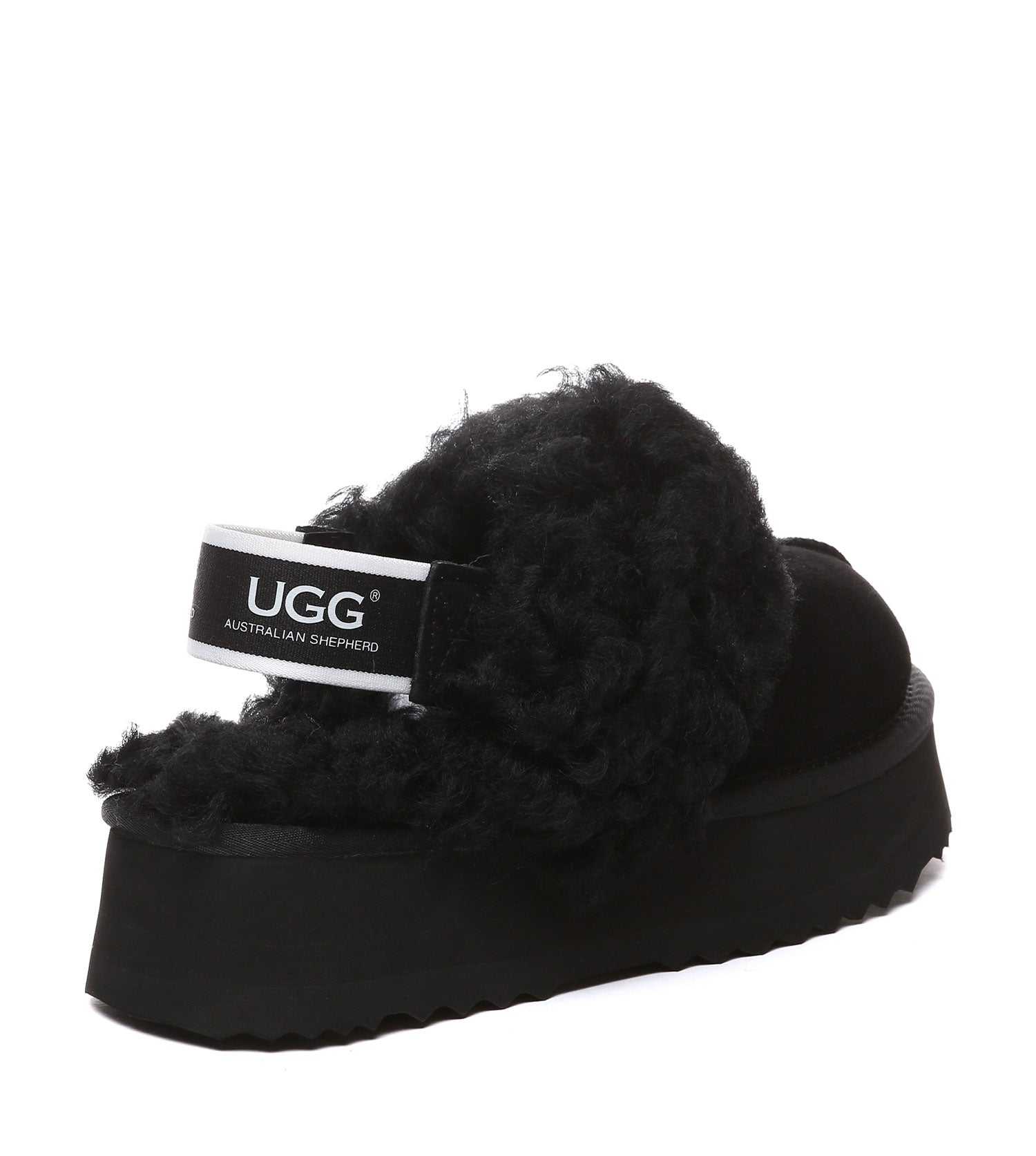 Australian Shepherd UGG Waffle Curly Platform Slippers - AS2074-Slippers-PEROZ Accessories