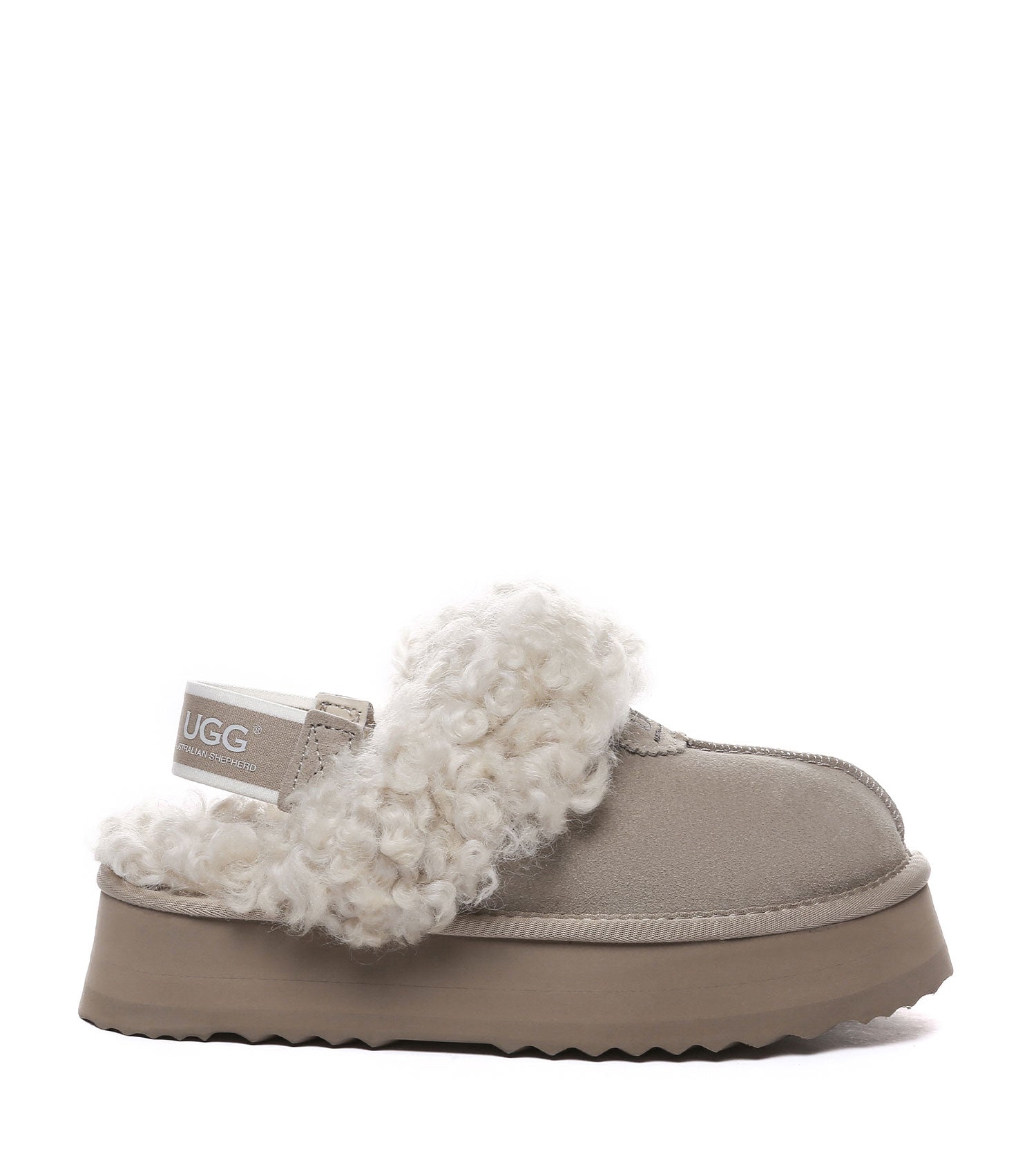 Australian Shepherd UGG Waffle Curly Platform Slippers - AS2074-Slippers-PEROZ Accessories