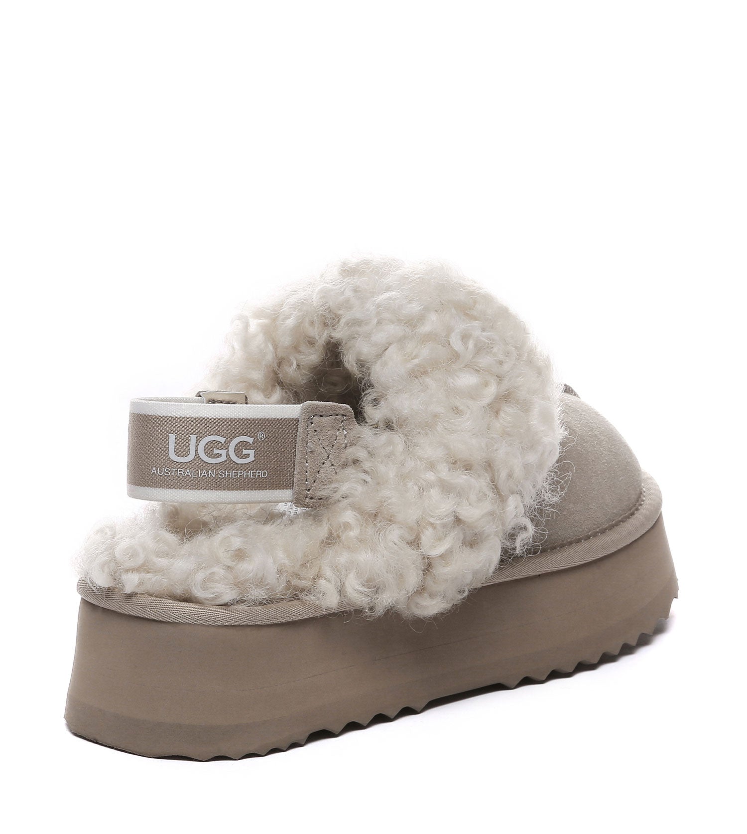 Australian Shepherd UGG Waffle Curly Platform Slippers - AS2074-Slippers-PEROZ Accessories