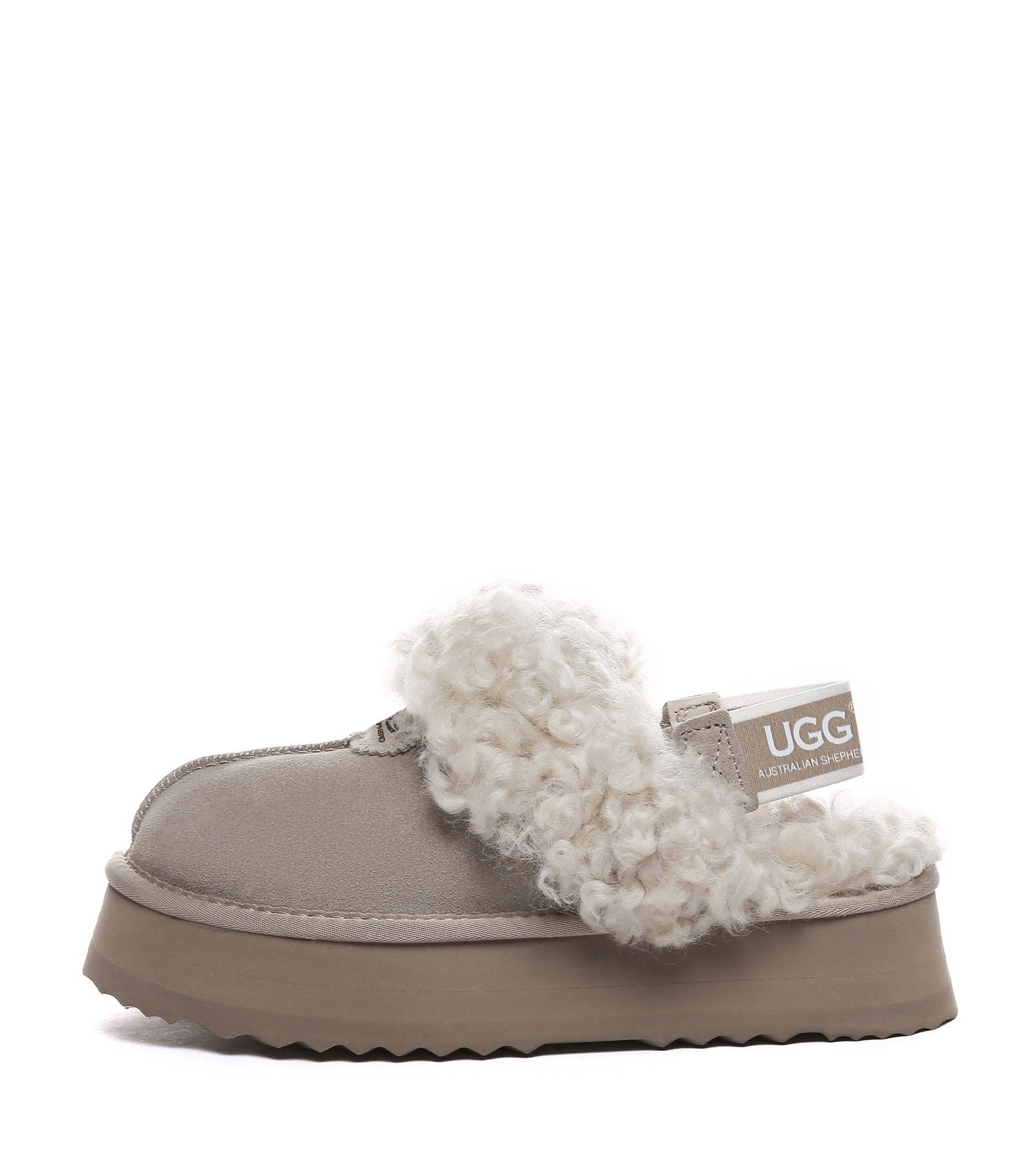 Australian Shepherd UGG Waffle Curly Platform Slippers - AS2074-Slippers-PEROZ Accessories