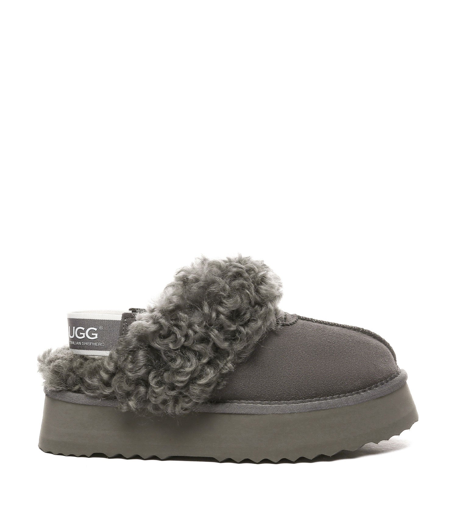 Australian Shepherd UGG Waffle Curly Platform Slippers - AS2074-Slippers-PEROZ Accessories