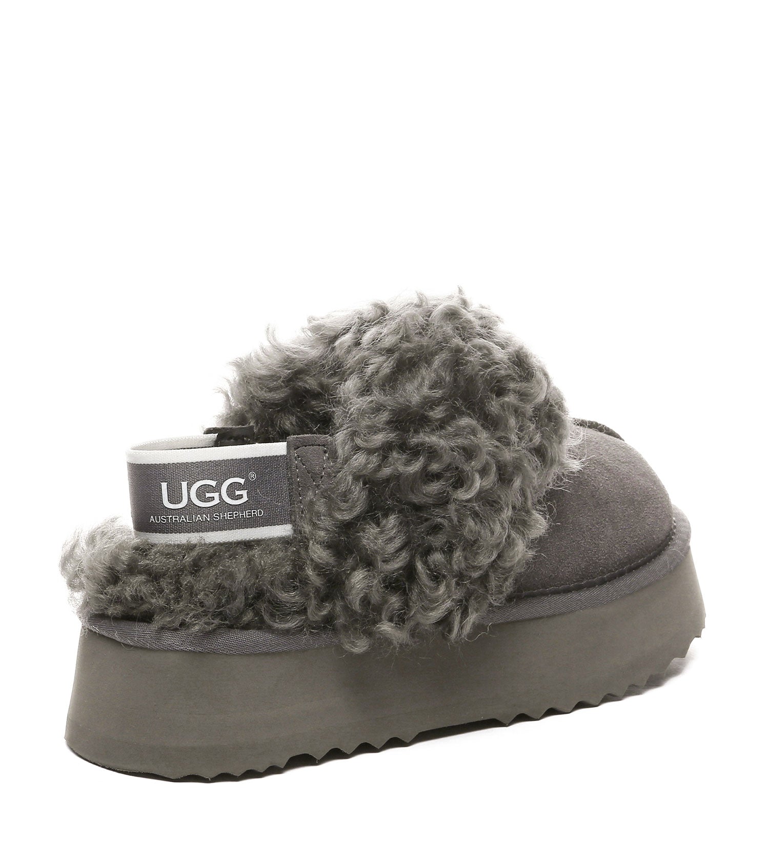 Australian Shepherd UGG Waffle Curly Platform Slippers - AS2074-Slippers-PEROZ Accessories