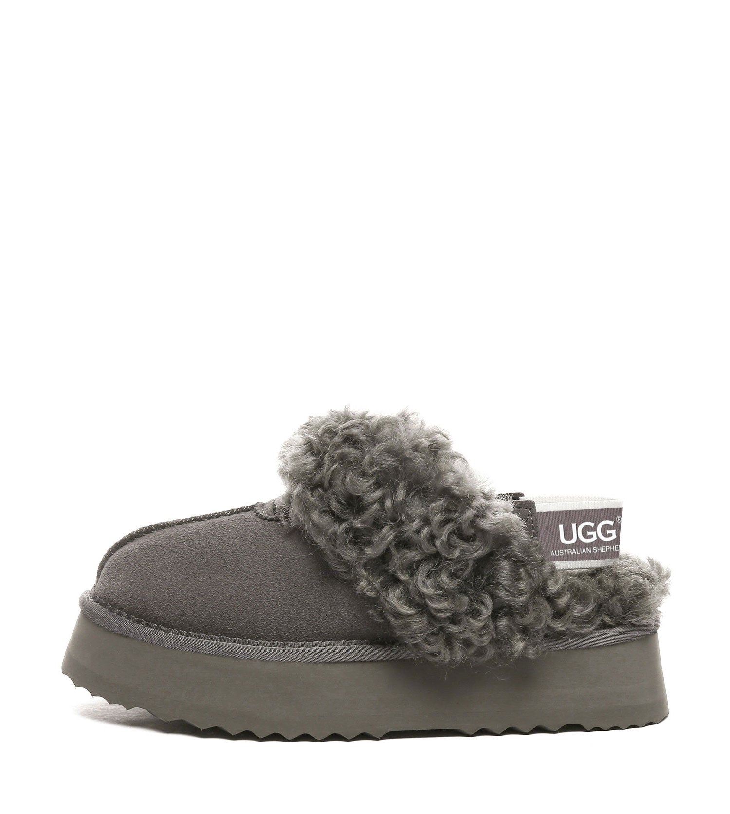 Australian Shepherd UGG Waffle Curly Platform Slippers - AS2074-Slippers-PEROZ Accessories