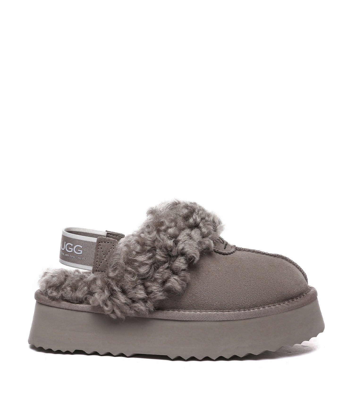 Australian Shepherd UGG Waffle Curly Platform Slippers - AS2074-Slippers-PEROZ Accessories
