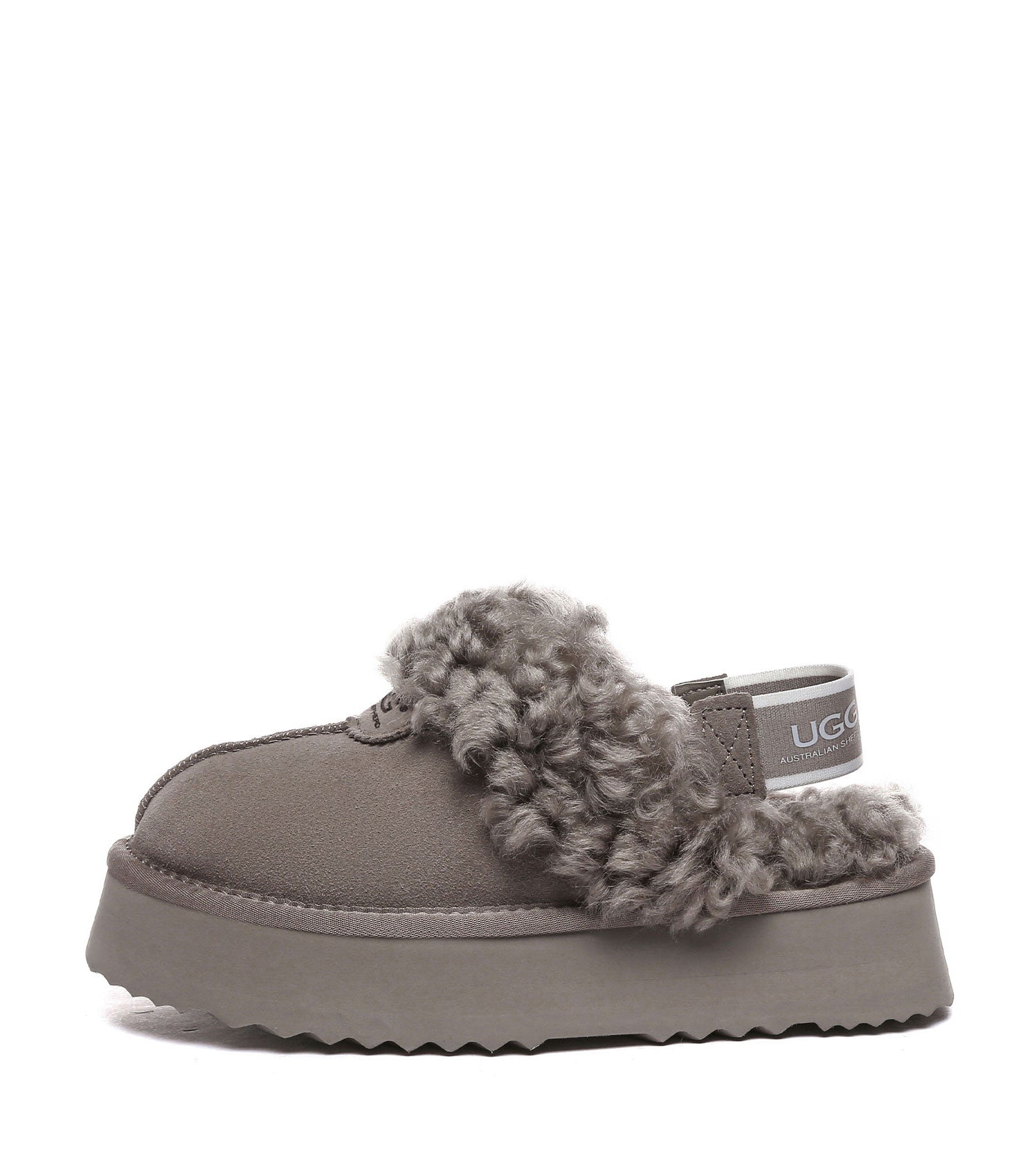 Australian Shepherd UGG Waffle Curly Platform Slippers - AS2074-Slippers-PEROZ Accessories