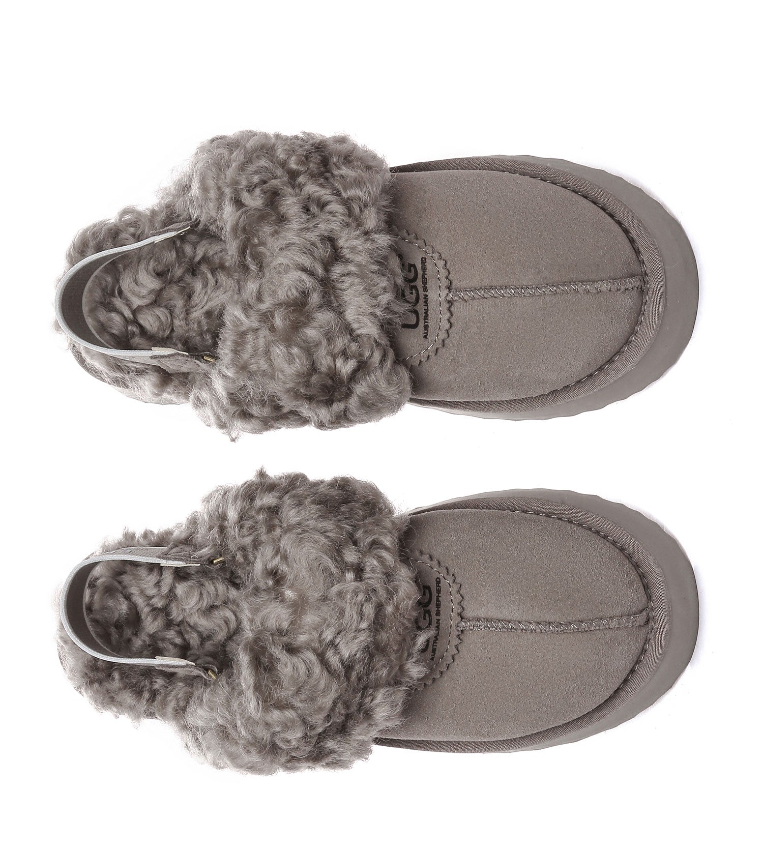 Australian Shepherd UGG Waffle Curly Platform Slippers - AS2074-Slippers-PEROZ Accessories