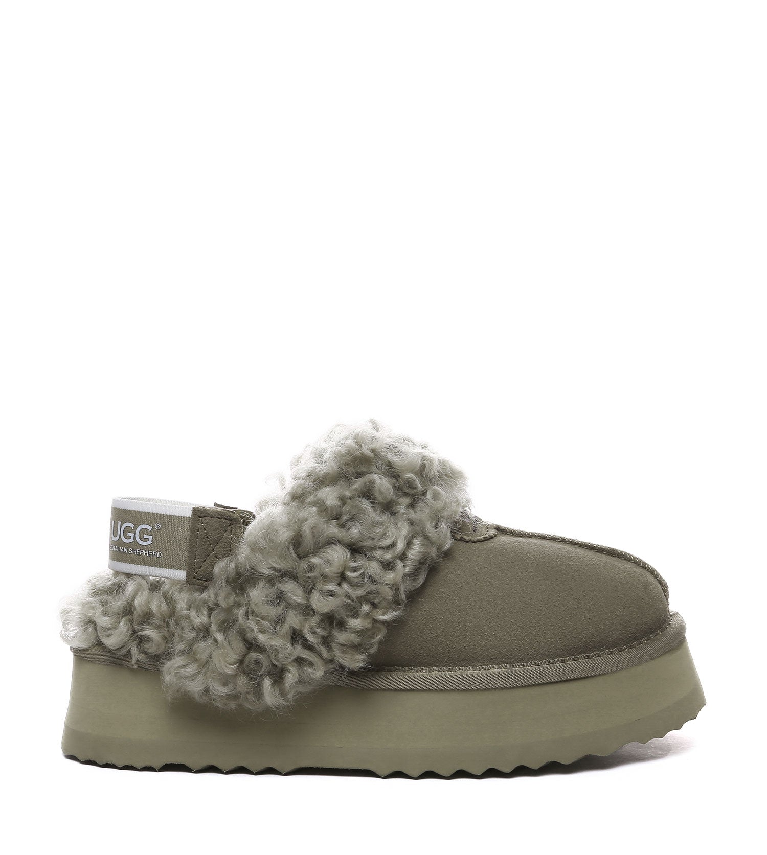 Australian Shepherd UGG Waffle Curly Platform Slippers - AS2074-Slippers-PEROZ Accessories