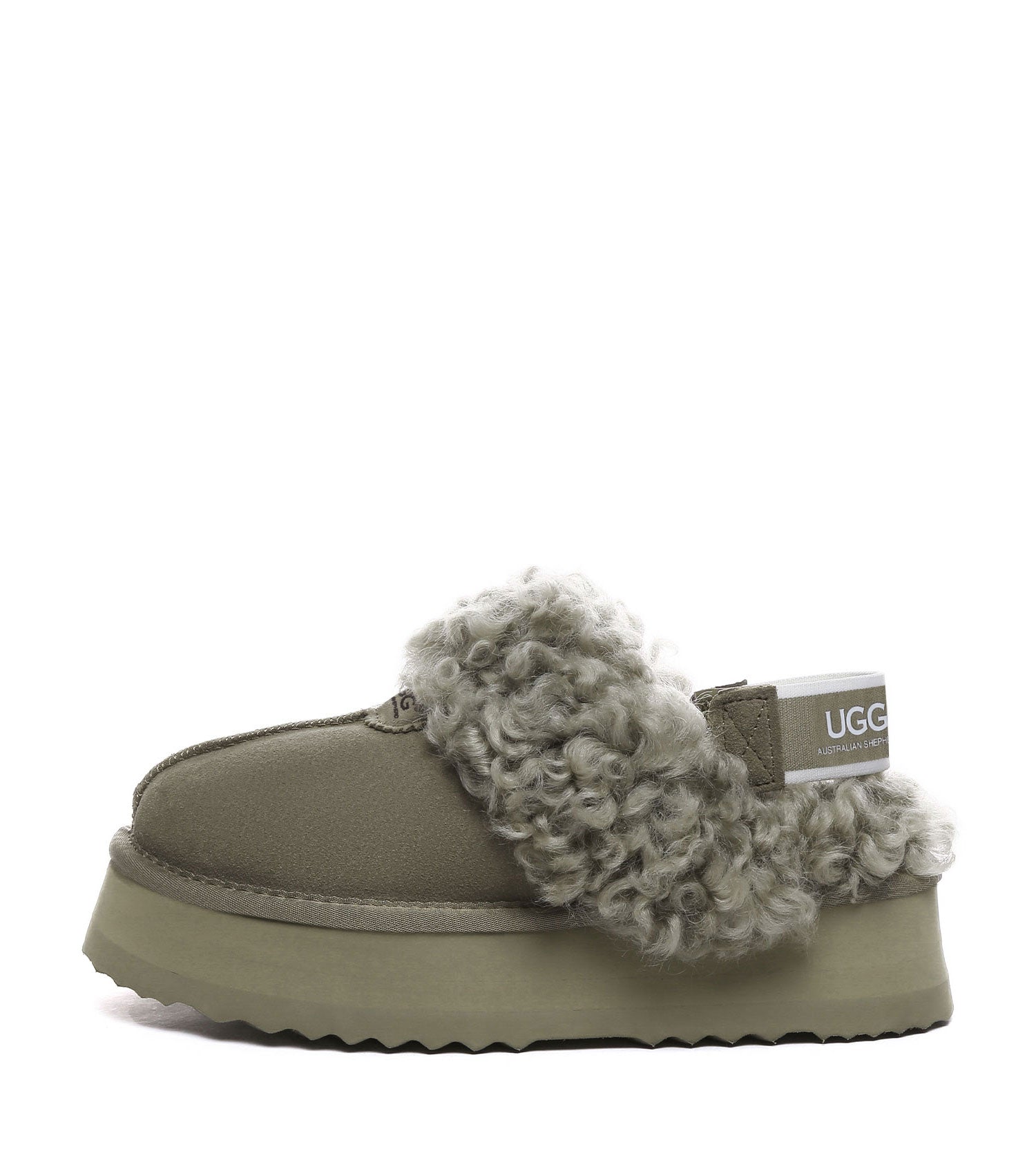 Australian Shepherd UGG Waffle Curly Platform Slippers - AS2074-Slippers-PEROZ Accessories