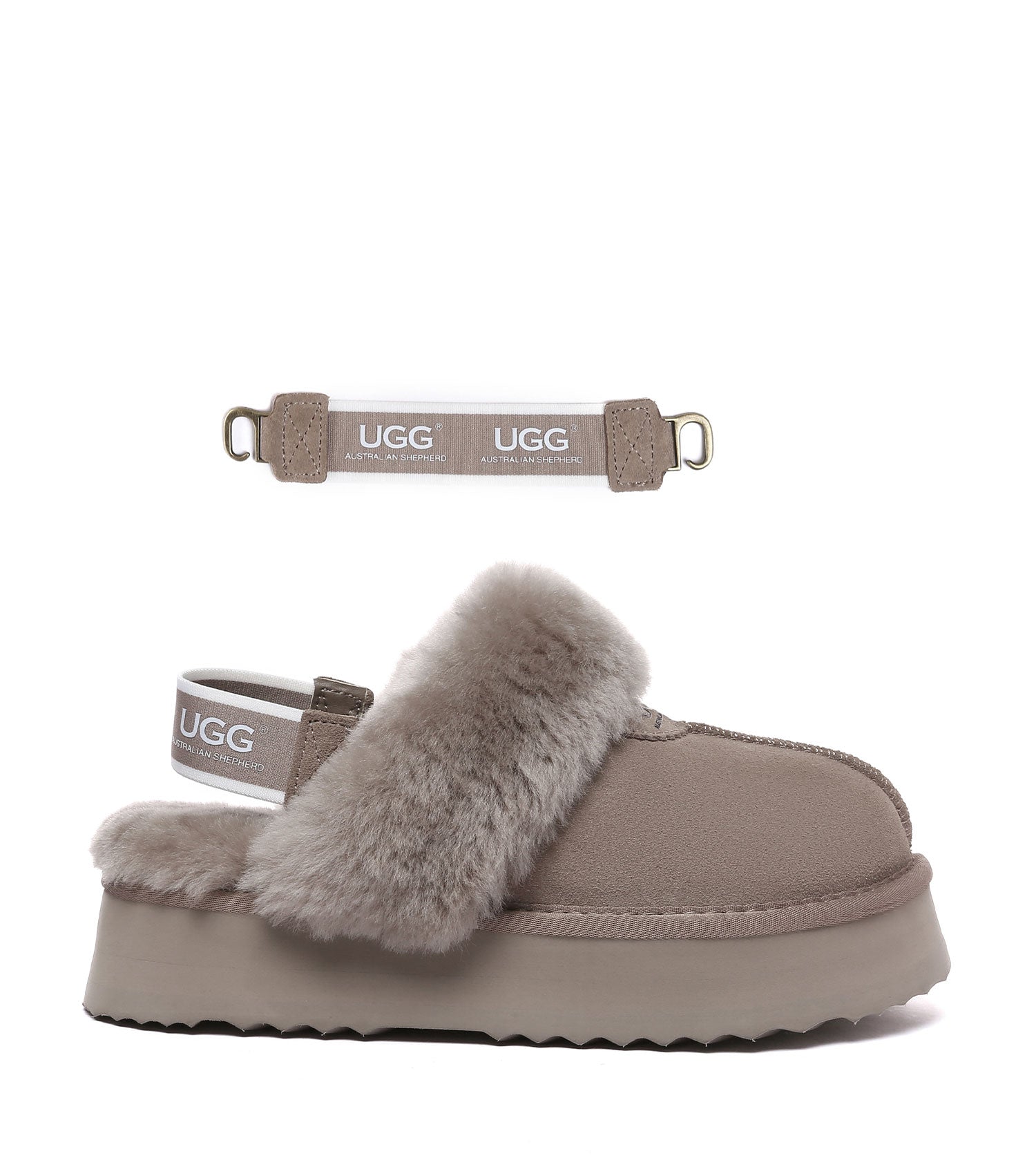 Australian Shepherd UGG Fulla platform Slippers - AS2078-Slippers-PEROZ Accessories