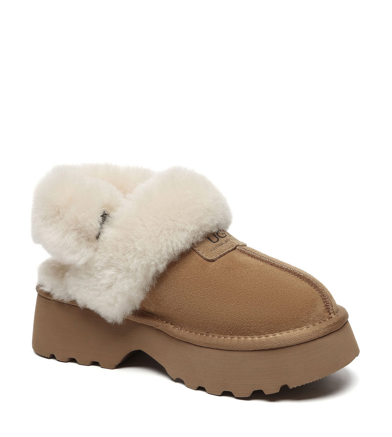 Australian Shepherd UGG Muna Platform Slippers - AS2087-Slippers-PEROZ Accessories