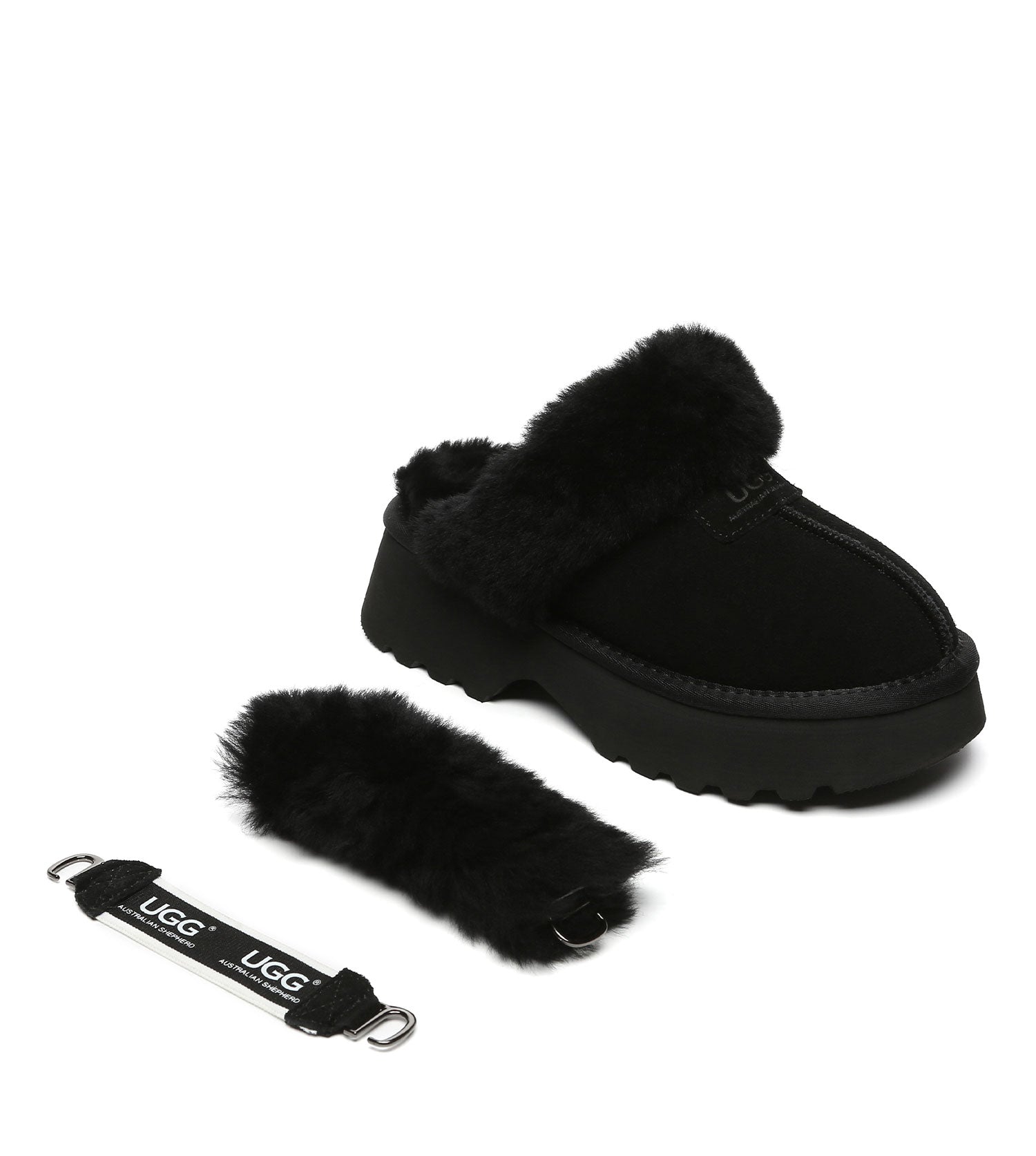 Australian Shepherd UGG Muna Platform Slippers - AS2087-Slippers-PEROZ Accessories