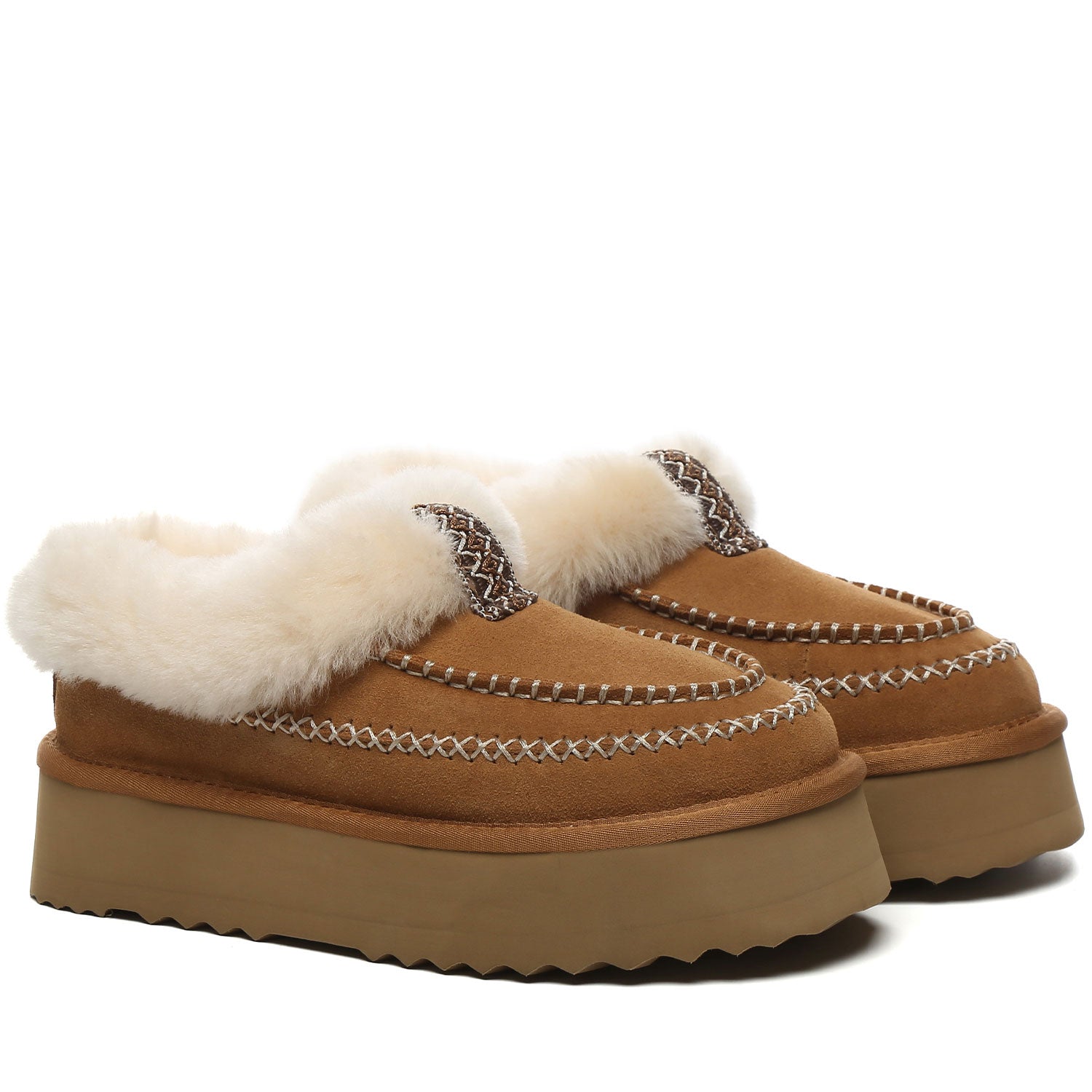 Australian Shepherd UGG Santana Platform Slippers - AS2093-Slippers-PEROZ Accessories