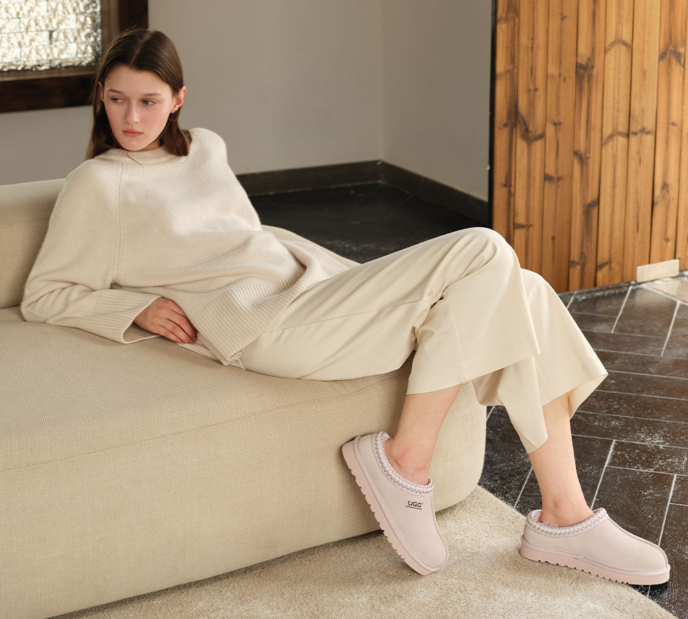 AUSTRALIAN SHEPHERD UGG Slippers Sheepskin Wool Ankle Multi-color Tazzy Tay