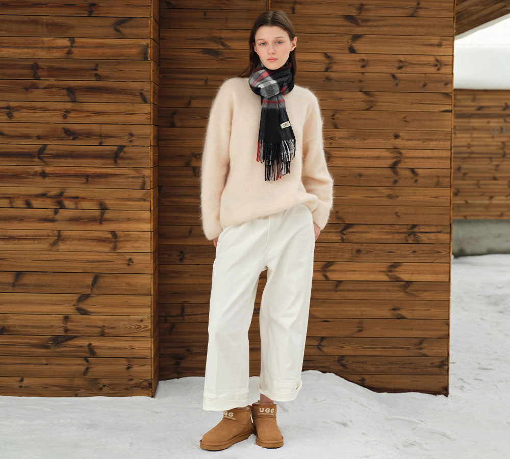 AUSTRALIAN SHEPHERD UGG Boots Sheepskin Wool Ankle Mini Helia